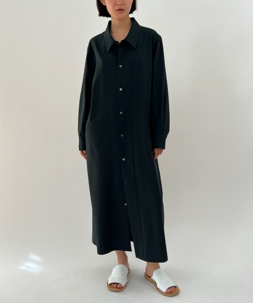 seya.（セヤ）の「EMINONU DRESS/SUMMER WOOL 140'S（ワンピース・レディース・ブラック・2/1）」の13枚目の写真
