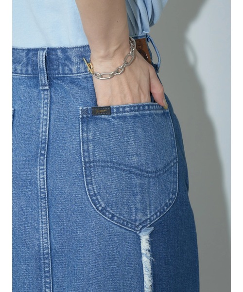 Lee（リー）の「Lee×e.m.a.e 切替ﾃﾞﾆﾑｽｶｰﾄ（デニムスカート・レディース・インディゴブルー・S/M）」の6枚目の写真