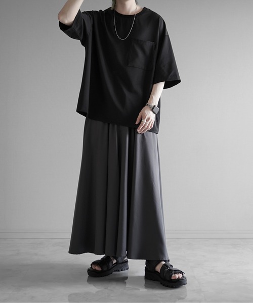 KUUUPY(クーピー)の「Fuhaku Oversized T-Shirt - 布帛オーバーサイズTシャツ(Tシャツ/カットソー・メンズ・ダークブルー/ブラック/グレー・SMALL/MEDIUM/LARGE)」の22枚目の写真