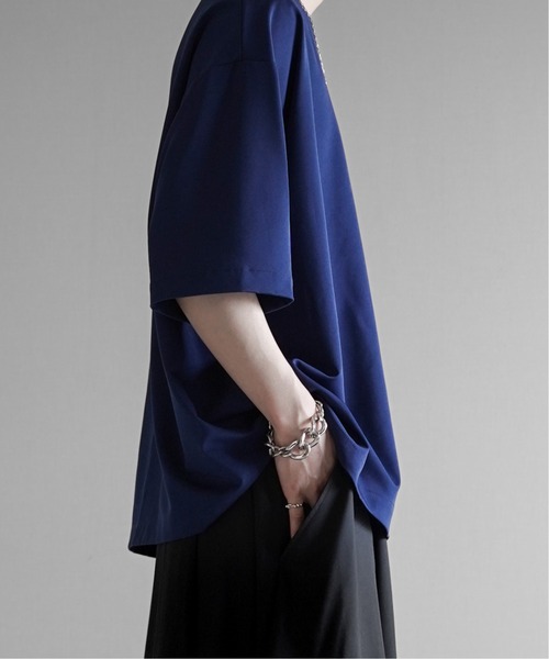 KUUUPY(クーピー)の「Fuhaku Oversized T-Shirt - 布帛オーバーサイズTシャツ(Tシャツ/カットソー・メンズ・ダークブルー/ブラック/グレー・SMALL/MEDIUM/LARGE)」の11枚目の写真