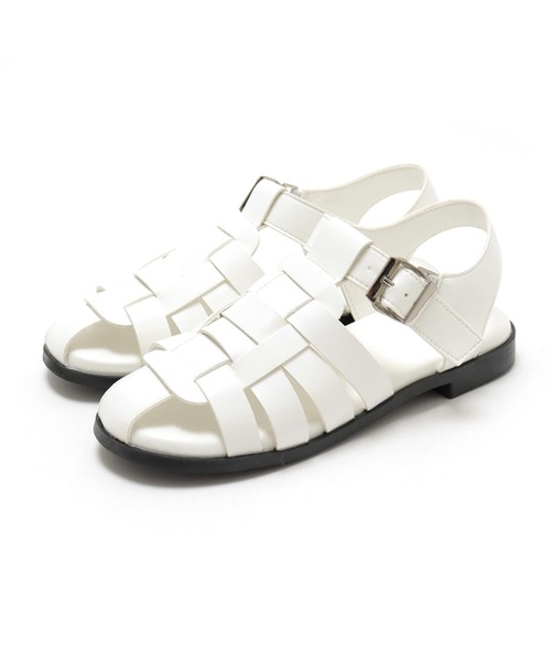 SOROTTO（ソロット）の「編み込み ぺたんこグルカサンダル（サンダル・レディース・キャメル/ブラック/ホワイト・S/L/M/LL）」の8枚目の写真