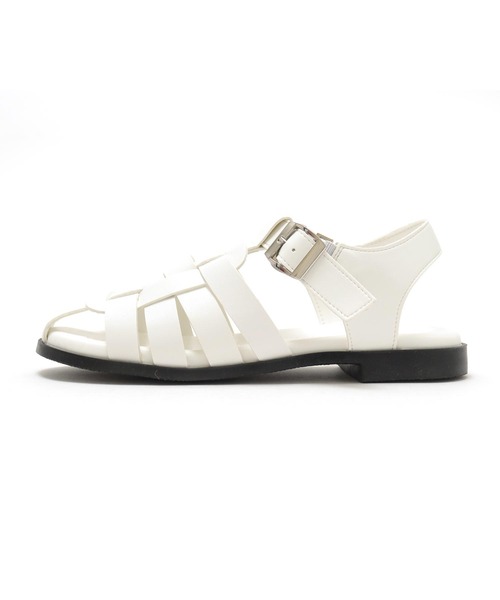 SOROTTO（ソロット）の「編み込み ぺたんこグルカサンダル（サンダル・レディース・キャメル/ブラック/ホワイト・S/L/M/LL）」の11枚目の写真