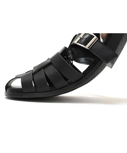 SOROTTO（ソロット）の「編み込み ぺたんこグルカサンダル（サンダル・レディース・キャメル/ブラック/ホワイト・S/L/M/LL）」の21枚目の写真