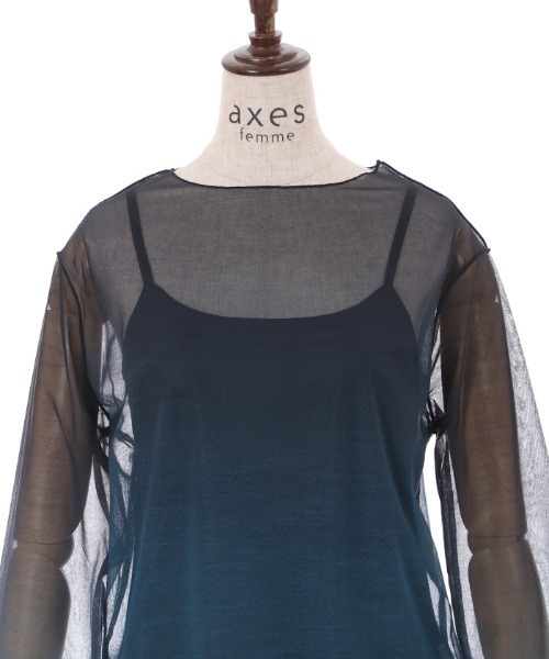 axes femme(アクシーズファム)の「グラデシアートップス(Tシャツ/カットソー・レディース・ミント/ラベンダー/ブラック・FREE)」の10枚目の写真