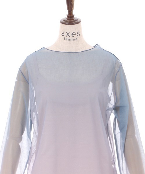 axes femme(アクシーズファム)の「グラデシアートップス(Tシャツ/カットソー・レディース・ミント/ラベンダー/ブラック・FREE)」の20枚目の写真