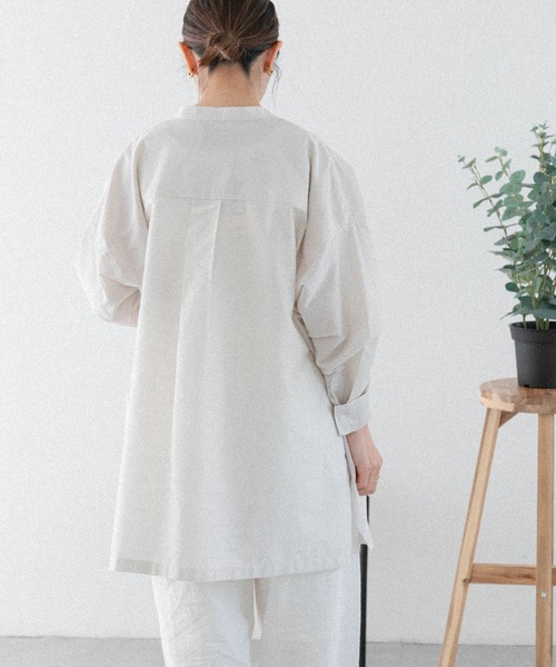 FORK&SPOON（フォークアンドスプーン）の「FORK&SPOON　ストライプアウトフィットシャツ（シャツ/ブラウス・レディース・アイボリー/ブルー・1）」の12枚目の写真