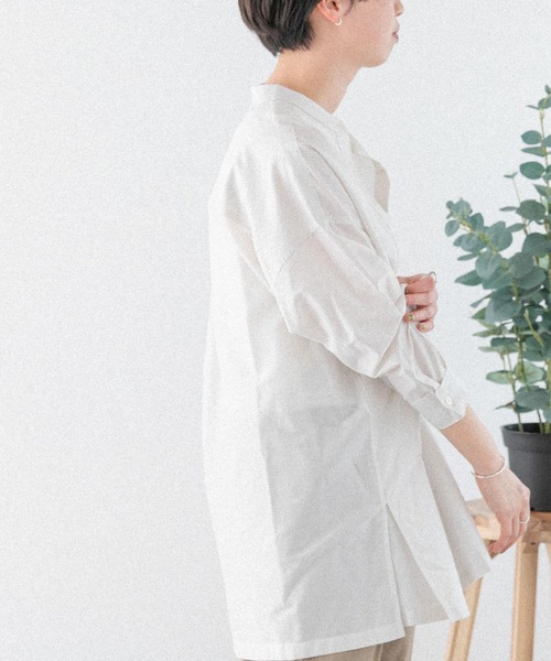 FORK&SPOON（フォークアンドスプーン）の「FORK&SPOON　ストライプアウトフィットシャツ（シャツ/ブラウス・レディース・アイボリー/ブルー・1）」の21枚目の写真