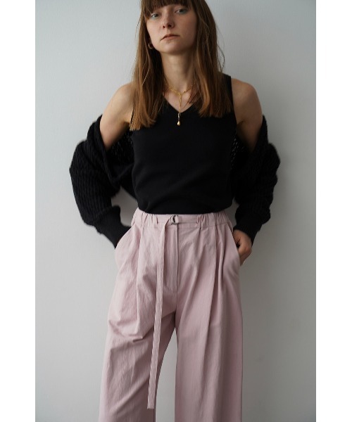 CLANE（クラネ）の「CLANE/クラネ/W FACE KNIT TANK TOPS（タンクトップ・レディース・ベージュ/パープル/ブラック/アイボリー・1）」の7枚目の写真