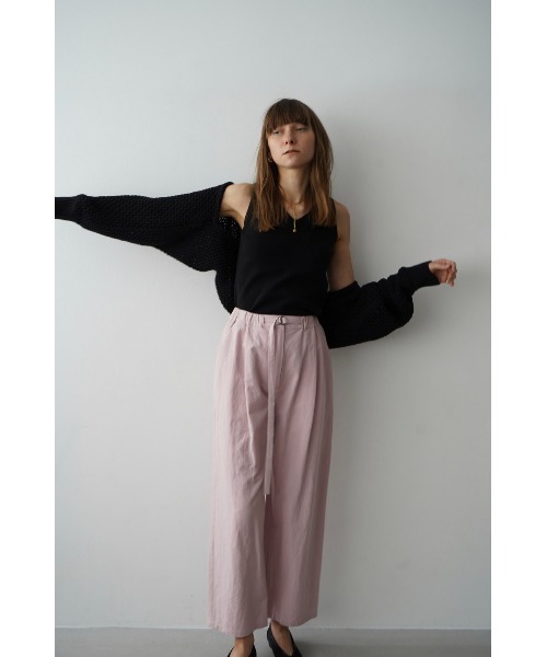 CLANE（クラネ）の「CLANE/クラネ/W FACE KNIT TANK TOPS（タンクトップ・レディース・ベージュ/パープル/ブラック/アイボリー・1）」の8枚目の写真