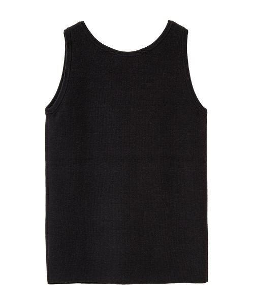 CLANE（クラネ）の「CLANE/クラネ/W FACE KNIT TANK TOPS（タンクトップ・レディース・ベージュ/パープル/ブラック/アイボリー・1）」の11枚目の写真