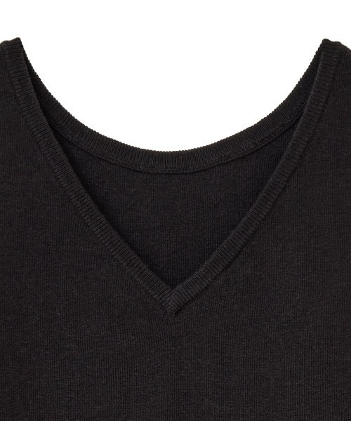 CLANE（クラネ）の「CLANE/クラネ/W FACE KNIT TANK TOPS（タンクトップ・レディース・ベージュ/パープル/ブラック/アイボリー・1）」の12枚目の写真