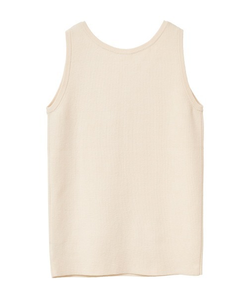 CLANE（クラネ）の「CLANE/クラネ/W FACE KNIT TANK TOPS（タンクトップ・レディース・ベージュ/パープル/ブラック/アイボリー・1）」の20枚目の写真