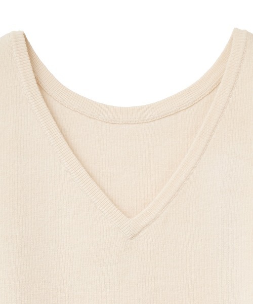 CLANE（クラネ）の「CLANE/クラネ/W FACE KNIT TANK TOPS（タンクトップ・レディース・ベージュ/パープル/ブラック/アイボリー・1）」の21枚目の写真