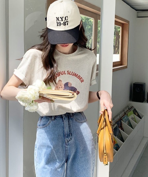 Vipoa(ヴィポア)の「テディベアグラフィックTEE(Tシャツ/カットソー・レディース・オートミール/ホワイト・FREE)」の9枚目の写真