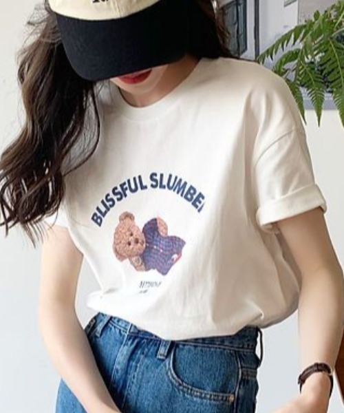 Vipoa(ヴィポア)の「テディベアグラフィックTEE(Tシャツ/カットソー・レディース・オートミール/ホワイト・FREE)」の12枚目の写真