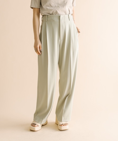 mystic（ミスティック）の「[mline]スラックスタックパンツ（スラックス・レディース・グリーン/ブラック/オフホワイト・1/2）」の15枚目の写真