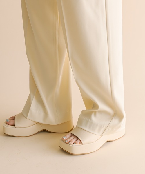 mystic（ミスティック）の「[mline]スラックスタックパンツ（スラックス・レディース・グリーン/ブラック/オフホワイト・1/2）」の13枚目の写真