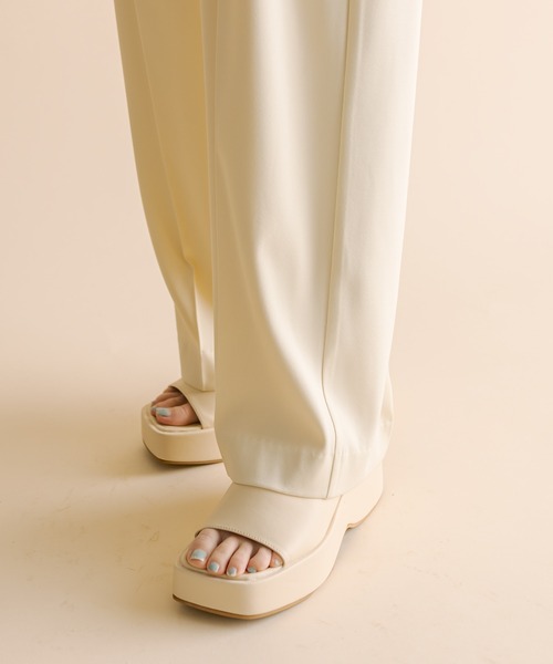 mystic（ミスティック）の「[mline]スラックスタックパンツ（スラックス・レディース・グリーン/ブラック/オフホワイト・1/2）」の14枚目の写真