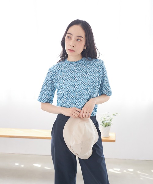 DECOY SINCE 1981(デコイシンスイチキュウハチイチ)の「【リバティ】プリントシャーリングプルオーバー(Tシャツ/カットソー・レディース・ブルー/イエロー・L/M/LL)」の10枚目の写真