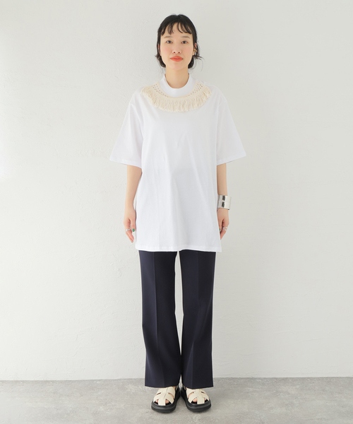 TELA（テラ）の「【TELA/テラ】フリンジTシャツ（Tシャツ/カットソー・レディース・ホワイト・SMALL）」の11枚目の写真