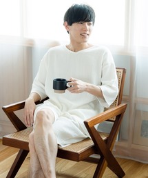 fran de lingerie（フランデランジェリー）の「ふわリラガーゼメンズプルオーバー&ショートパンツ上下セット（ルームウェア/パジャマ・メンズ）」