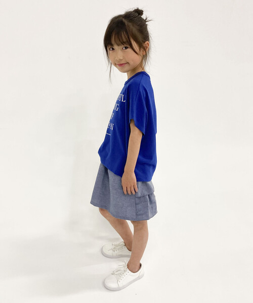 COMME CA ISM（コムサイズム）の「ダンガリー　スカート（スカート・キッズ・ネイビー・110cm/120cm/130cm/140cm/150cm）」の3枚目の写真
