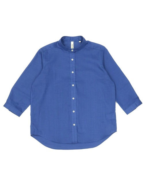 Pitta Re:)（ピッタリ）の「【Pitta Re:)】ふわっとガーゼシャツ 七分袖 綿100% レディースカジュアルシャツ（シャツ/ブラウス・レディース・ダークブルー・S/M/L/LL）」の10枚目の写真