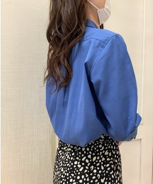 Pitta Re:)（ピッタリ）の「【Pitta Re:)】ふわっとガーゼシャツ 七分袖 綿100% レディースカジュアルシャツ（シャツ/ブラウス・レディース・ダークブルー・S/M/L/LL）」の11枚目の写真