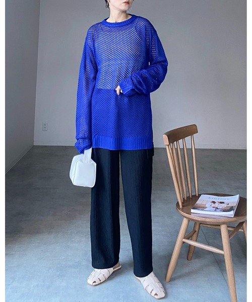 She's Closet(シーズクローゼット)の「ハイウエスト楊柳プリーツストレートワイドカーゴパンツ(その他パンツ・レディース・ブラック/グリーン/ベージュ・FREE)」の21枚目の写真