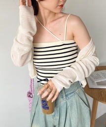 CLEA | ボーダーアシメキャミSET ボレロアンサンブル(カーディガン/ボレロ)