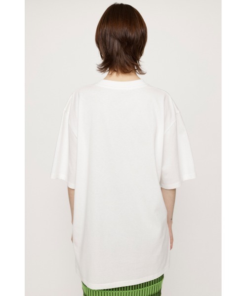 SLY（スライ）の「WAVY PRINT BOX T/SH ウェービー プリント ボックス Tシャツ ビッグサイズ オーバーサイズ（Tシャツ/カットソー・レディース・杢グレー/ホワイト/ブラック/バーガンディー・FREE）」の9枚目の写真