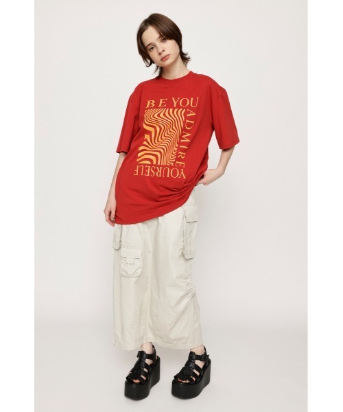 Tシャツ(半袖/袖なし) SLY - SLY WAVY PRINT BOX T/SH SLY WAVY PRINT BOX Tシャツ T.GRY -ファッション通販 FASHION