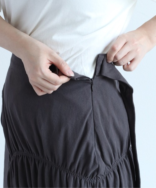 cepo（セポ）の「アシメトリーシャーリング チノスカート（スカート・レディース・チャコール/ベージュ・M）」の18枚目の写真