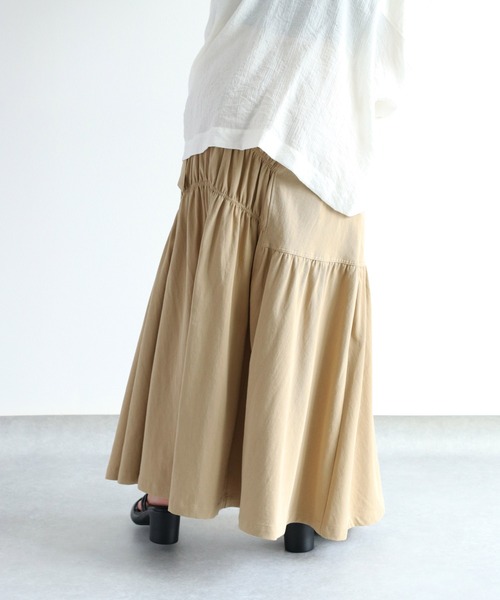 cepo（セポ）の「アシメトリーシャーリング チノスカート（スカート・レディース・チャコール/ベージュ・M）」の12枚目の写真