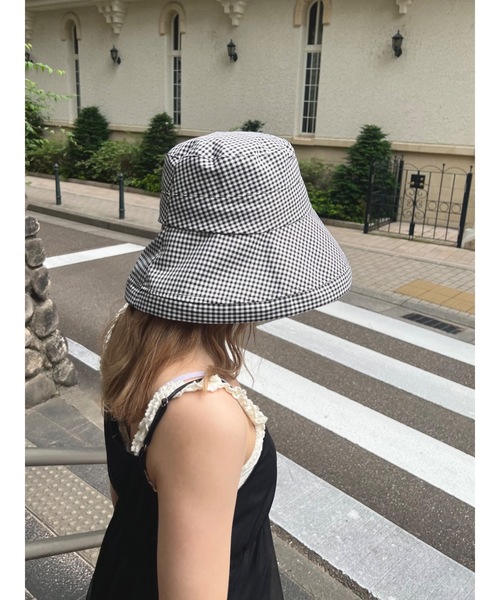 JUMELLE(ジュメロ)の「チェックフロッピーハット(ハット・レディース・ブラック・FREE)」の8枚目の写真