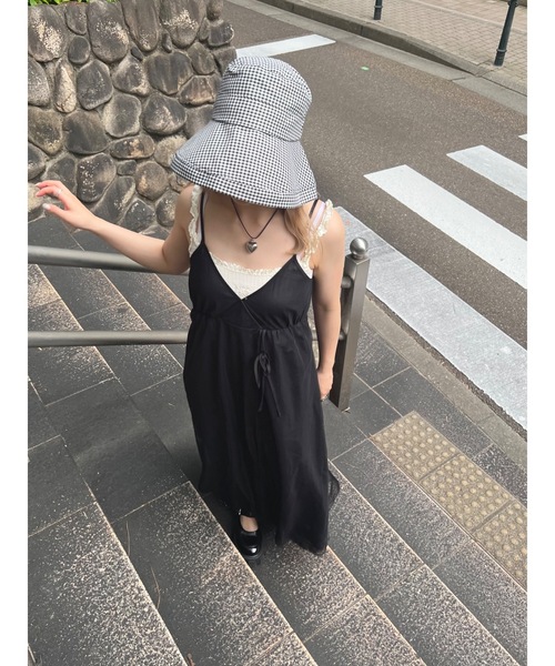 JUMELLE(ジュメロ)の「チェックフロッピーハット(ハット・レディース・ブラック・FREE)」の9枚目の写真