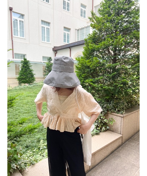 JUMELLE(ジュメロ)の「チェックフロッピーハット(ハット・レディース・ブラック・FREE)」の20枚目の写真