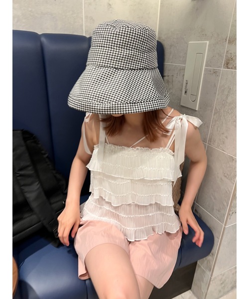 JUMELLE(ジュメロ)の「チェックフロッピーハット(ハット・レディース・ブラック・FREE)」の16枚目の写真