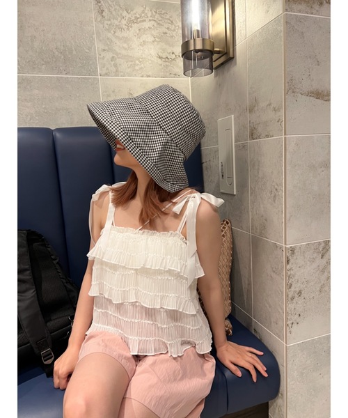 JUMELLE(ジュメロ)の「チェックフロッピーハット(ハット・レディース・ブラック・FREE)」の17枚目の写真