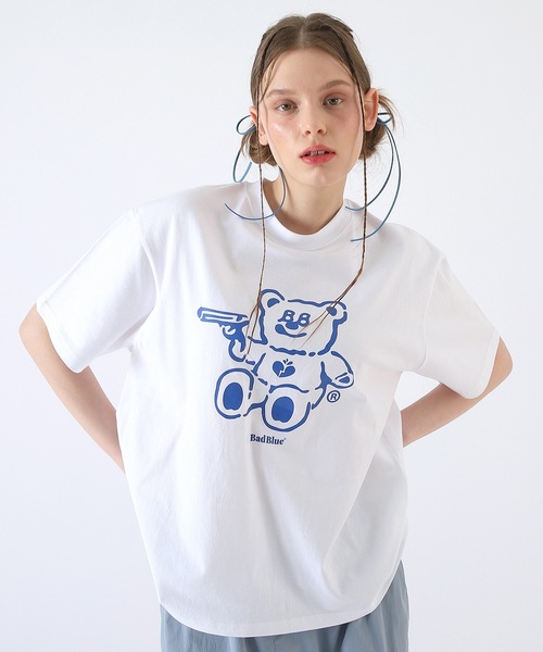 BadBlue（バッドブルー）の「【BadBlue 】BadBear Tee White（T