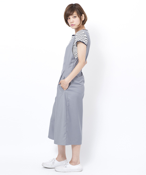 MILKFED.（ミルクフェド）の「GAUCHO SALOPETTE（つなぎ/オールインワン・レディース・アッシュ/ネイビー・ONE SIZE）」の10枚目の写真