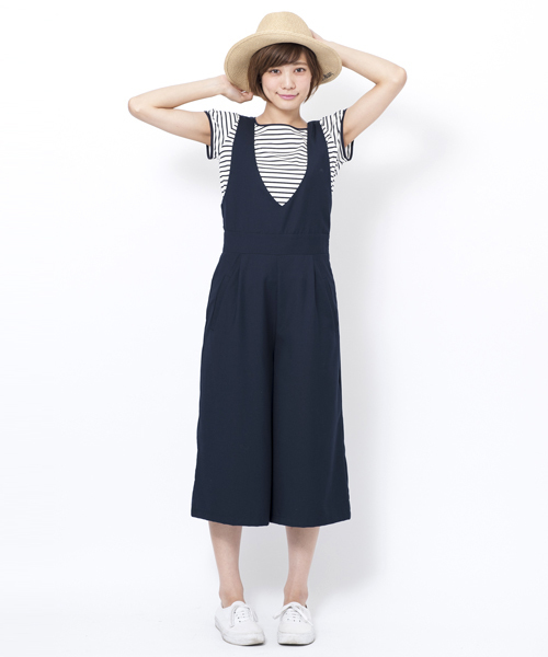 MILKFED.（ミルクフェド）の「GAUCHO SALOPETTE（つなぎ/オールインワン・レディース・アッシュ/ネイビー・ONE SIZE）」の9枚目の写真