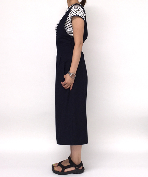 MILKFED.（ミルクフェド）の「GAUCHO SALOPETTE（つなぎ/オールインワン・レディース・アッシュ/ネイビー・ONE SIZE）」の3枚目の写真