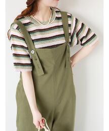 ehka sopo | もこもこボーダーカットソー(Tシャツ/カットソー)