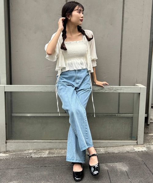 one after another NICE CLAUP（ワンアフターアナザーナイスクラップ）の「リボンストラップバレエシューズ（バレエシューズ・レディース・アイボリー/レッド/ブラック・SMALL/MEDIUM/LARGE）」の5枚目の写真