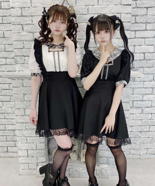 MA*RS（アメーバーマーズ）の「ハートバックルスクエアブラウス（シャツ/ブラウス・レディース・ホワイト/ピンク/ブラック・FREE）」の15枚目の写真