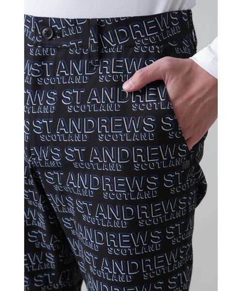 St ANDREWS】デジタルロゴプリント ハイストレッチパンツ (MENS