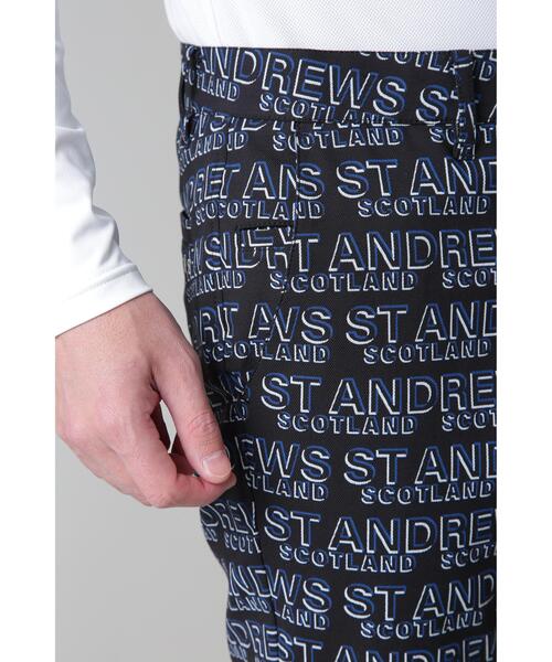 St ANDREWS】デジタルロゴプリント ハイストレッチパンツ (MENS