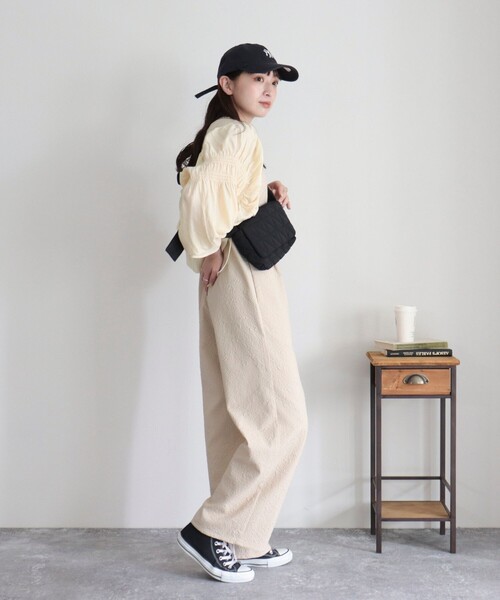 fredy emue（フレディエミュ）の「シャーリングボレロ（シャツ/ブラウス・レディース・アイボリー/ブラック/オレンジ・38）」の14枚目の写真