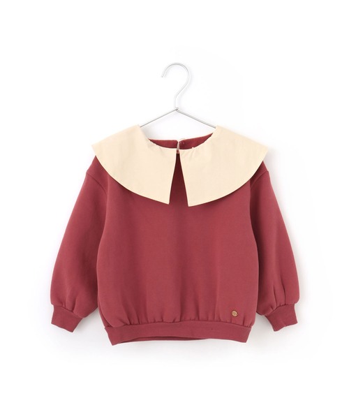 MAKE YOUR DAY（メイクユアデイ）の「ビッグカラー裏起毛プルオーバー■80～140cm（スウェット・キッズ・ブラック/ピンク/グリーン・120/110/130/100/140/90/80）」の3枚目の写真